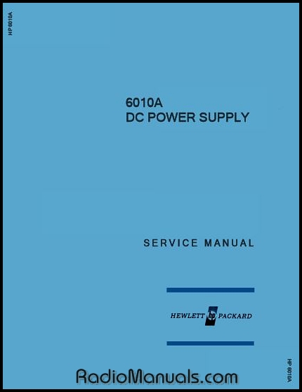 HP 6010A Service Manual HP 6010A Service Manual
